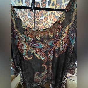 Multi-colored blouse + size
